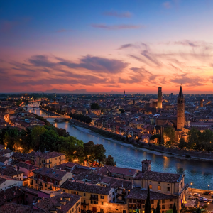 Tramonto al Castel San Pietro - Cosa fare a San Valentino a Verona